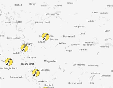 Karte unserer Stationen