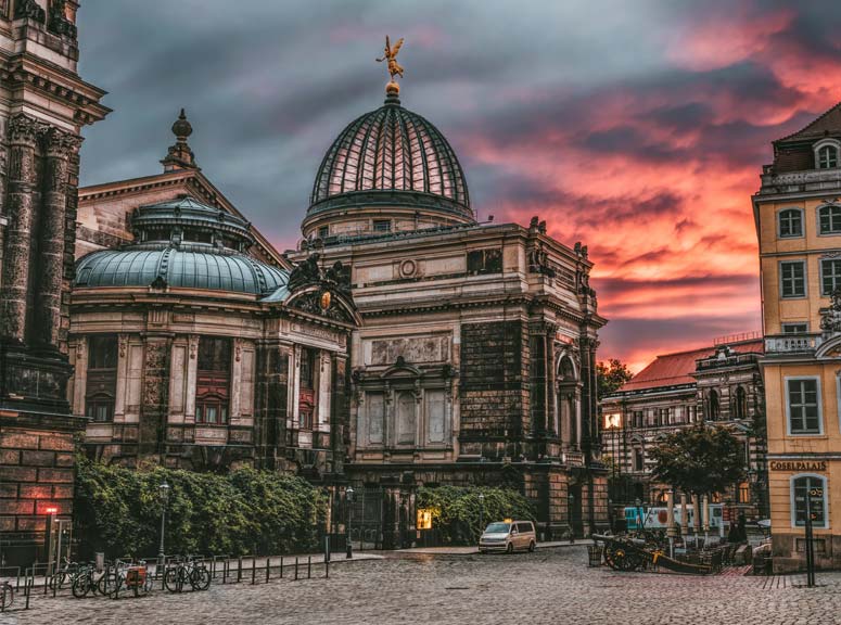 Dresden bei Sonnenuntergang