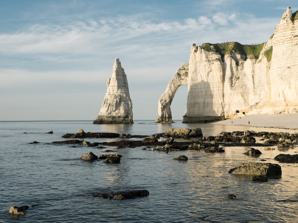 Weiße Steinküste in der Normandie