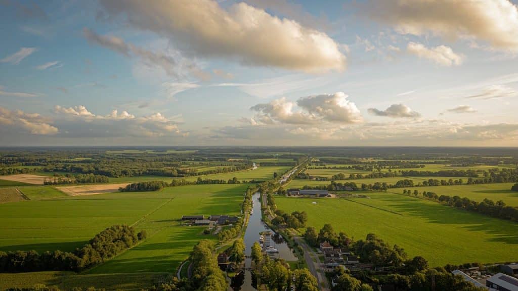 Silvester Camping 2023 - Blick auf die Landschaft in der niederländischen Provinz Drenthe.