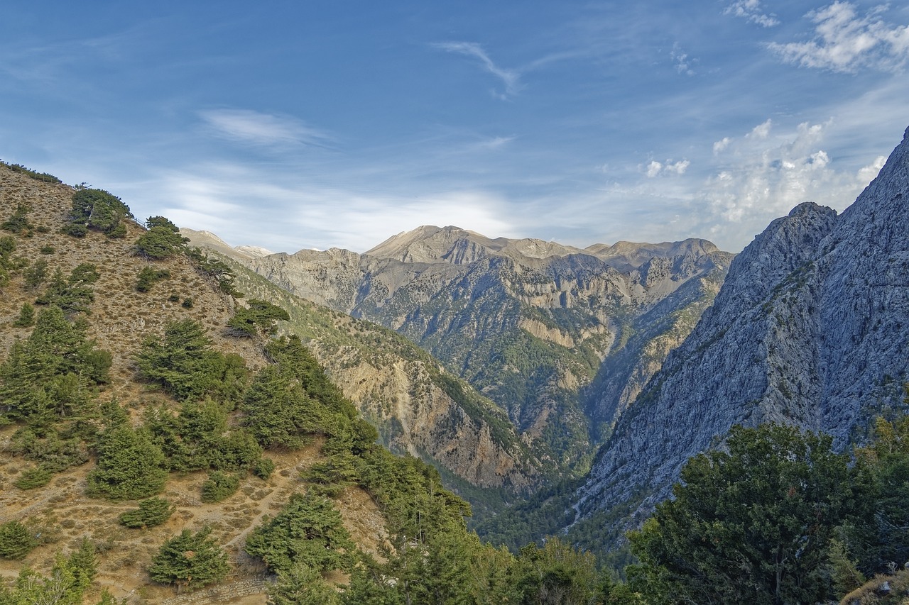 Wildcamping Griechenland - Blick auf die Samaria-Schlucht in Kreta.